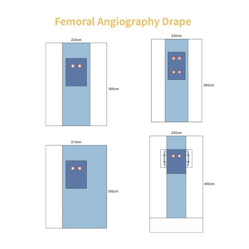 Disposable Sterile Surgical Pack Angiography Cardiovascular Neurology Drape